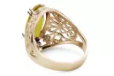Anillo Peridoto amarillo Oro amarillo de 14 quilates Artesanía vintage vrc074y